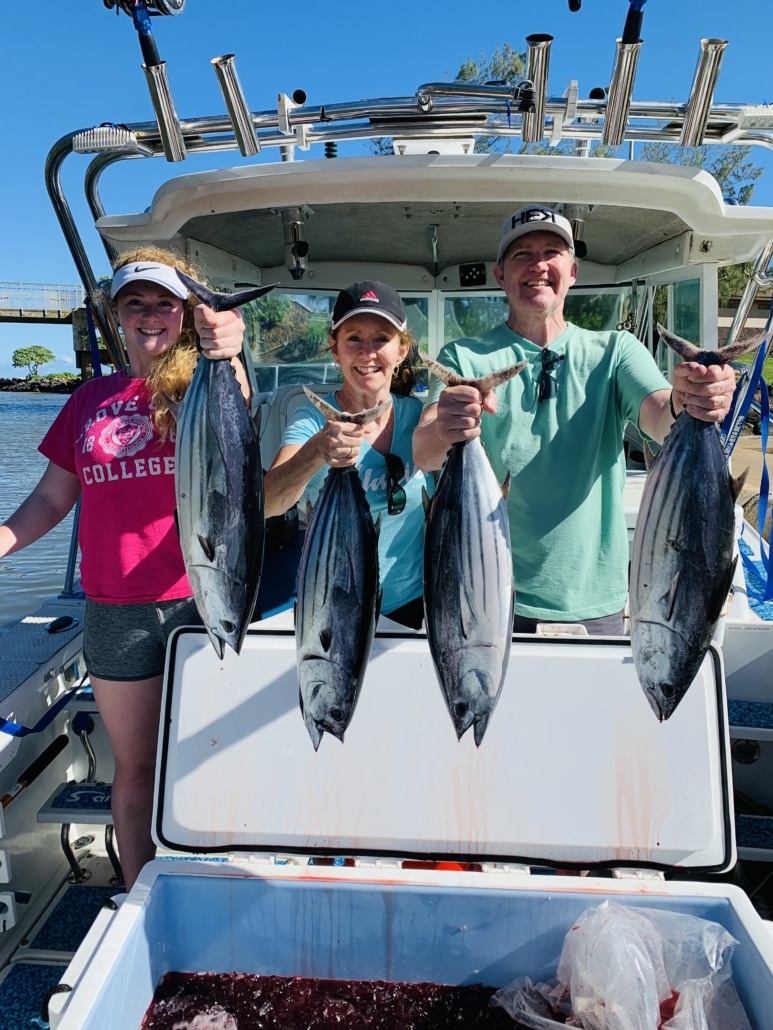 More Skipjack Tunas! Blue Water Fishing Charters Kauai Hawaii